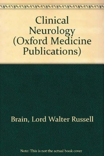 (Walter Russell Baron) Braun's Clinical Neurology. 4. Ed., Rev. by Roger Bannister