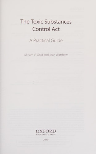 The Toxic Substances Control Act