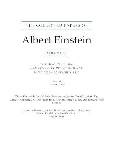 The Collected Papers of Albert Einstein, Volume 17 (Translation Supplement)