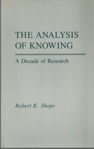 The Analysis of Knowing