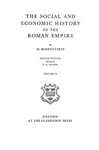 Social and Economic History of the Roman Empire