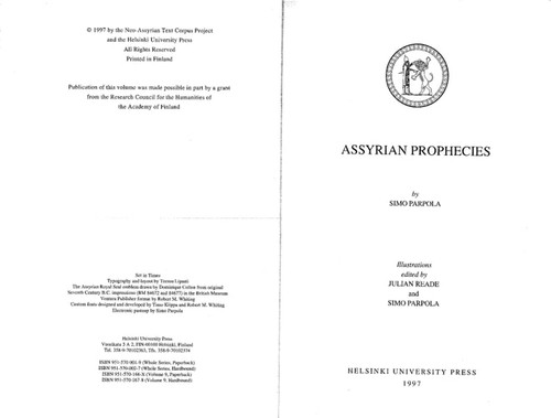 Assyrian Prophecies