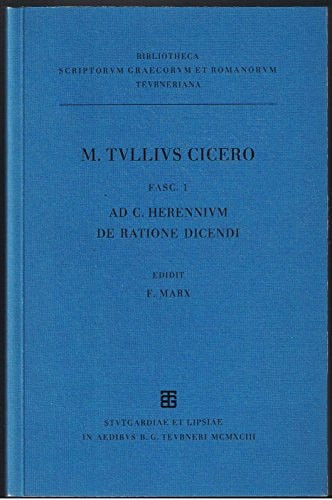 Ciceronis, M. Tulli Scripta Quae Manserunt Omnia Fasc. 1