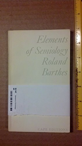 Elements of Semiology | | 9780224612692