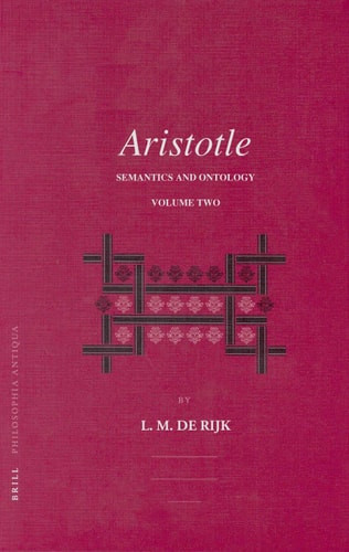 Aristotle: Semantics and Ontology
