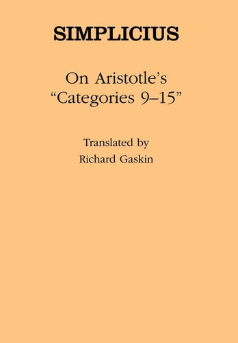 On Aristotle's "Categories 9-15"