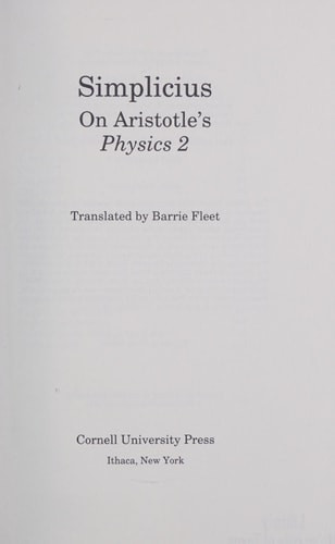 On Aristotle's Physics 2