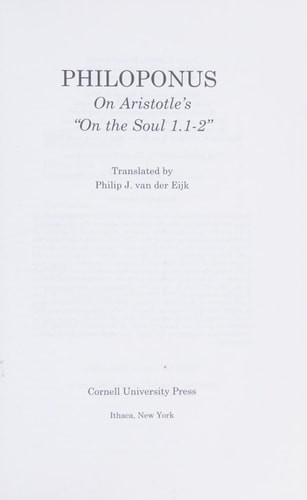 On Aristotle's on the Soul 1. 1-2