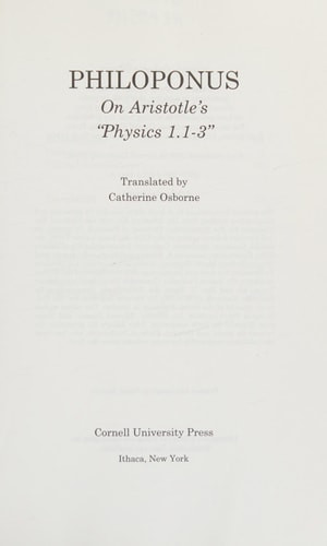 On Aristotle's Physics 1. 1-3