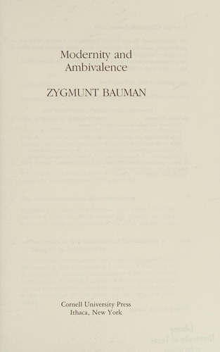 Modernity and Ambivalence