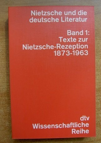 Nietzsche und die deutsche Literatur: Forschungsergebnisse