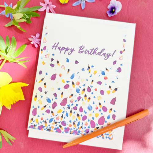 Petal Confetti Birthday card