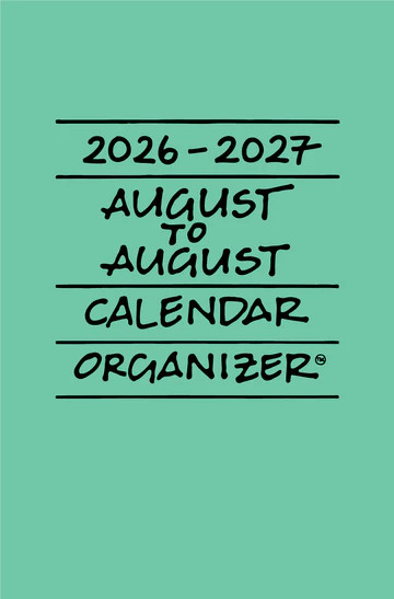2026-2027 August-August Calendar Seafoam Green