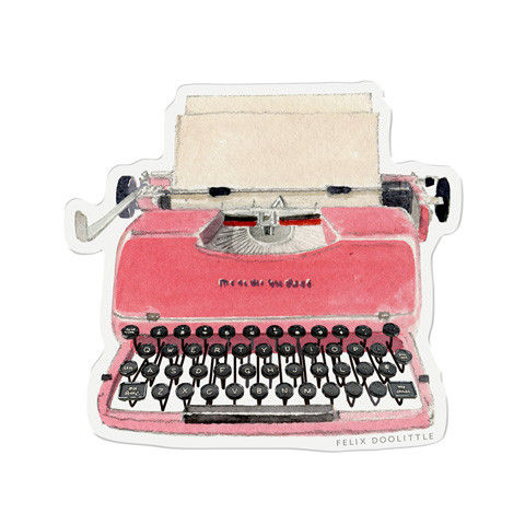Retro Typewriter Vinyl Sticker
