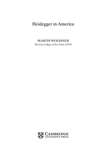 Heidegger in America