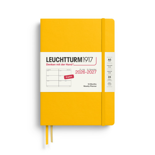 Sunflower,Weekly Planner Medium (A5) 2027,18 Months, English