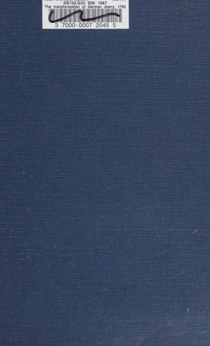 Transformation of German Jewry, 1780-1840