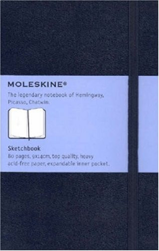 Moleskine Art Plus Sketchbook, Pocket, Plain, Black, Hard Cover (3.5 X 5.5)