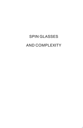 Spin Glasses and Complexity
