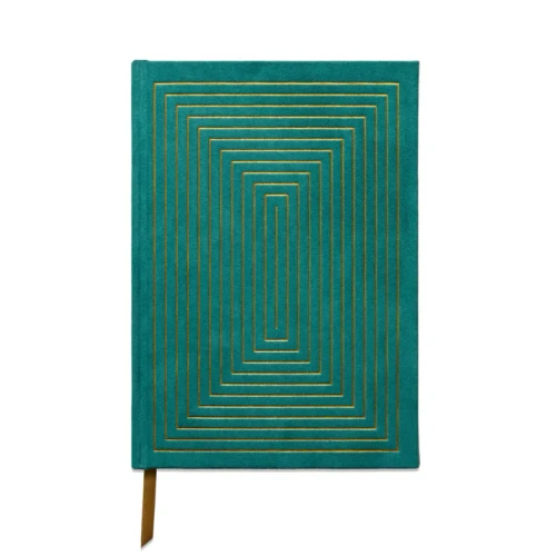 Metallic Suede Journal - Linear Boxes
