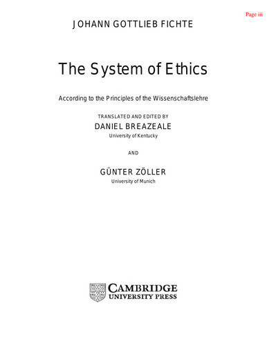 The        System of Ethics