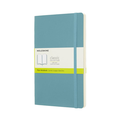 Classic Notebook, Large, Plain, Blue Reef, Soft Cover (5 x 8.25)