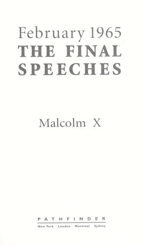 February 1965--the Final Speeches