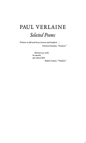 Selected Poems of Paul Verlaine, Bilingual Edition