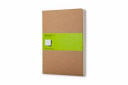 Moleskine Cahier Journal (Set of 3), Extra Large, Plain, Kraft Brown, Soft Cover (7. 5 X 10)