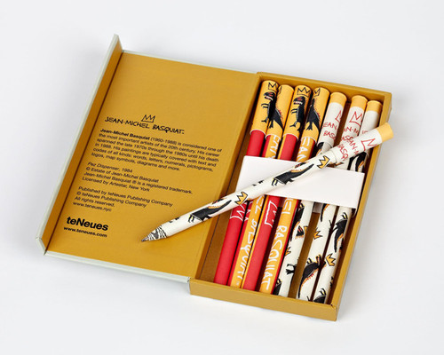 Pez Dispenser by Jean-Michel Basquiat: Set of 8 Ball Point Pens in a Slim Case