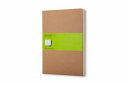 Moleskine Cahier Journal (Set of 3), Extra Large, Plain, Kraft Brown, Soft Cover (7. 5 X 10)
