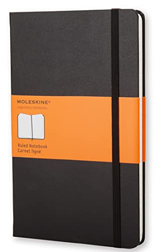 Moleskine Classic Notebook, Large, Ruled, Black, Hard Cover (5 X 8. 25)