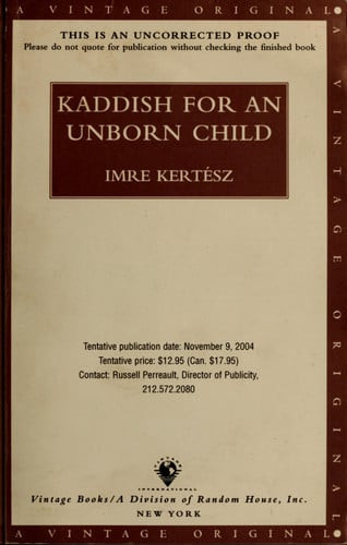 Kaddish for an Unborn Child