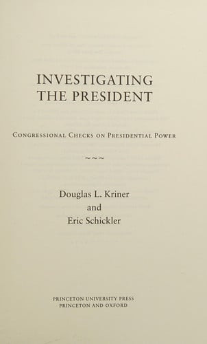 Investigating the President