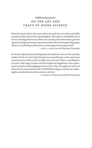 On the Art and Craft of Doing Science