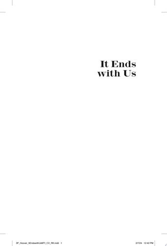 It Ends with Us | | 9781668055960
