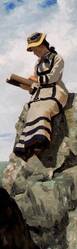 John George Brown: Reading on the Rocks Bookmark