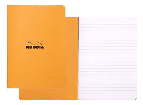 Rhodia Orange Lined 6x8 Side-staple Notebook | | 3037921191880