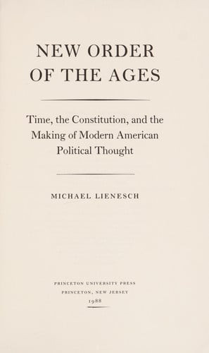 New Order of the Ages | | 9780691077796