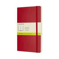 Moleskine Classic Notebook, Large, Plain, Scarlet Red, Soft Cover (5 x 8.250)