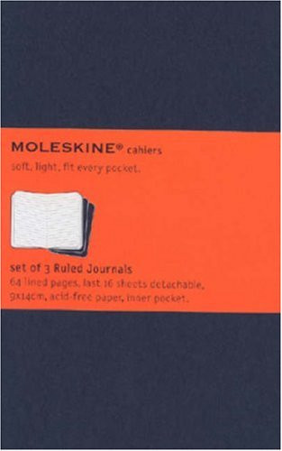 Moleskine Cahier Journal (Set of 3), Pocket, Ruled, Black, Soft Cover (3. 5 X 5. 5)