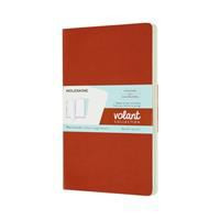 Volant, Large, Plain, Coral Orange/Aquamarine Blue (5 x 8.25)  