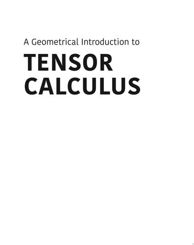 A Geometrical Introduction to Tensor Calculus | | 9780691267982
