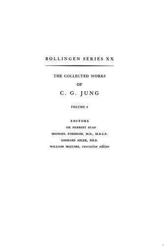 Collected Works of C. G. Jung, Volume 6