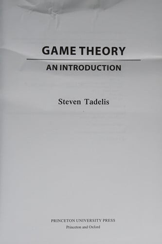 Game Theory | | 9780691129082