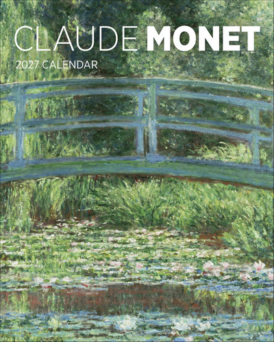 Mini Wall Calendar 2027, Claude Monet, 12 Months, Grid Design Featuring 12 Artworks