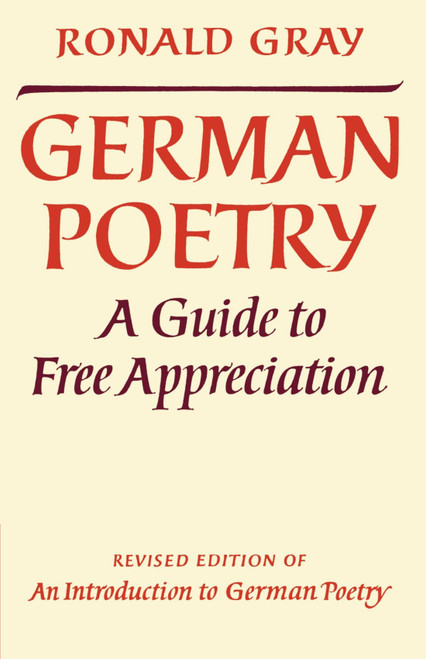 German Poetry | | 9780521290005