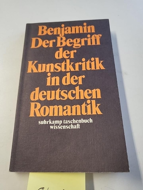 Der Begriff der Kunstkritik in der deutschen Romantik (Suhrkamp Taschenbuch Wissenschaft) (German Edition)