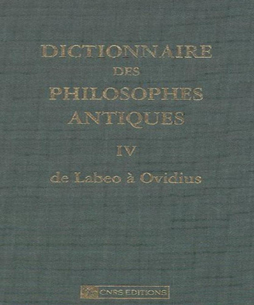 Dictionnaire des philosophes antiques, Tome 4