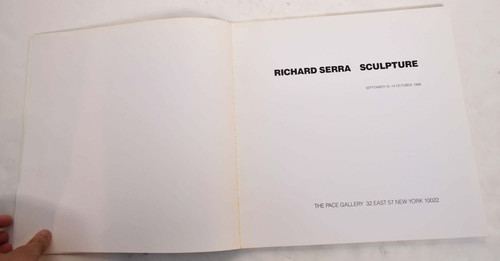 Richard Serra Sculpture September 15-14 October, 1989